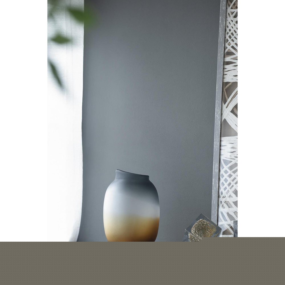 10" Charcoal And Orange Ombre Round Glass Table Vase