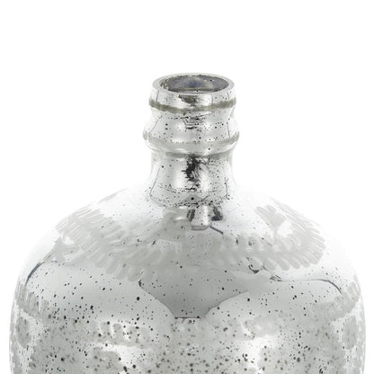 10" Silver Speckle Glass Table Vase