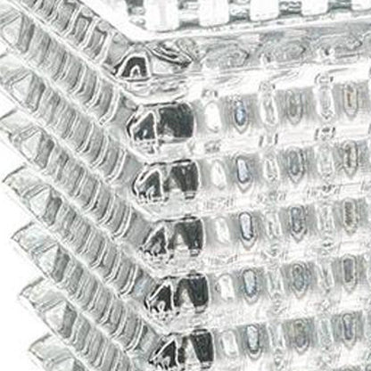 11" Clear Geometric Glass Table Vase