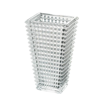 11" Clear Geometric Glass Table Vase