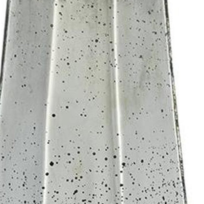 20" Antiqued Silver Glass Cylinder Table Vase