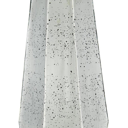 20" Antiqued Silver Glass Cylinder Table Vase