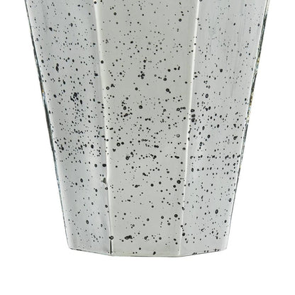 20" Antiqued Silver Glass Cylinder Table Vase