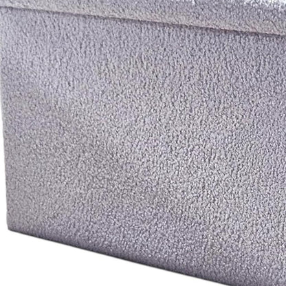 30" Black Boucle Storage Ottoman