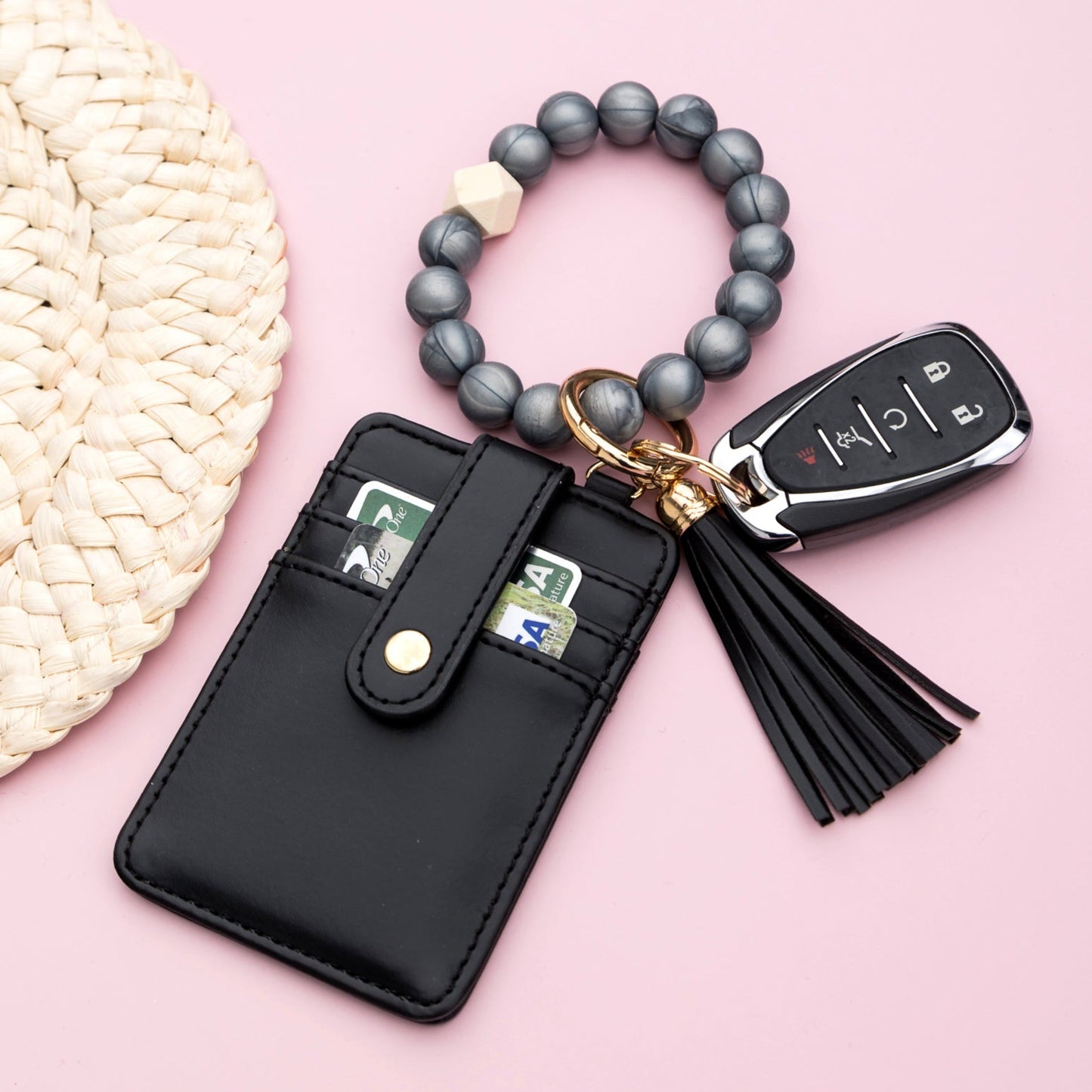 Silicone Key Ring Wallet Bracelet