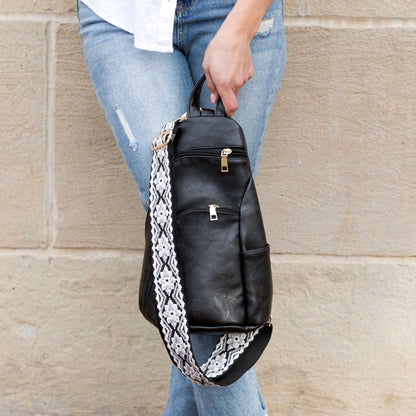 Evie Vegan Leather Crossbody Sling Bag
