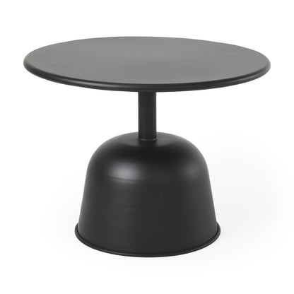 20" Black Iron and Metal Tray Table