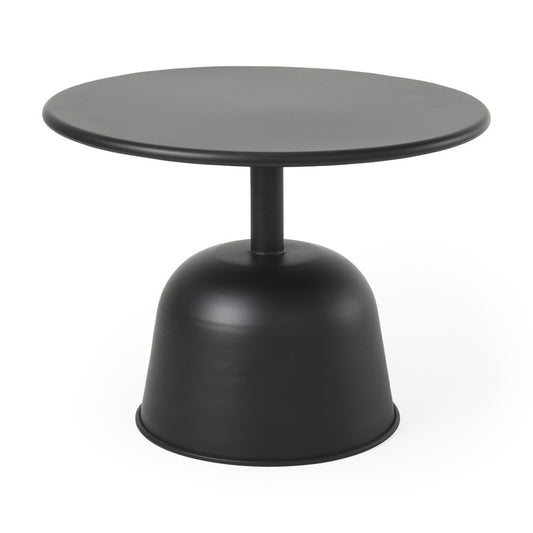 20" Black Iron and Metal Tray Table