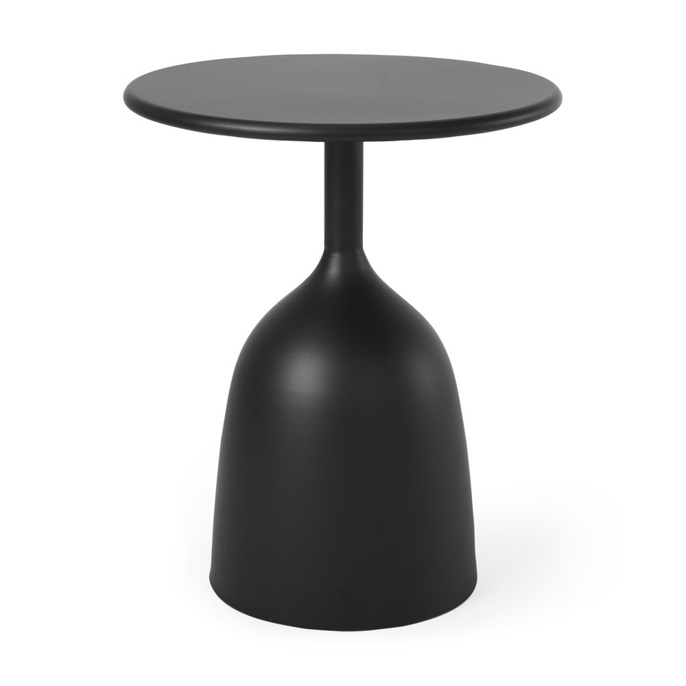 17" Black Iron and Metal Tray Table