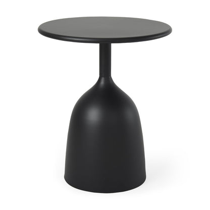17" Black Iron and Metal Tray Table