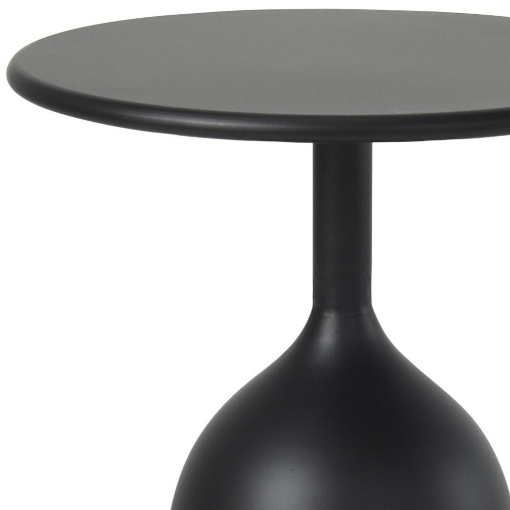 17" Black Iron and Metal Tray Table