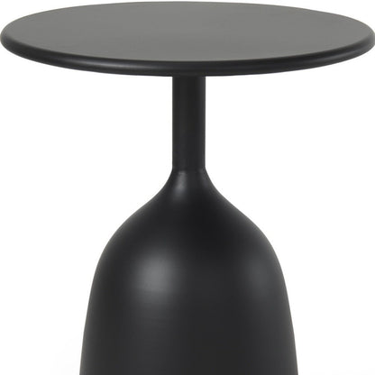 17" Black Iron and Metal Tray Table