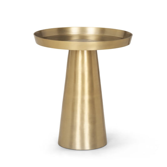 18" Brass Aluminum Tray Table