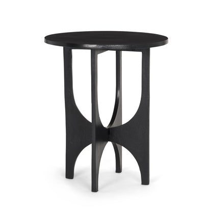 18" Black Iron and Metal Tray Table