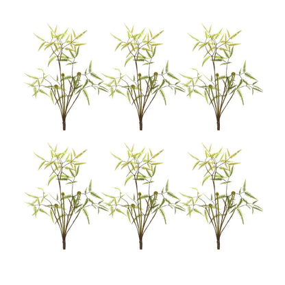 Set of Six 19" Green Artificial Fern Tree