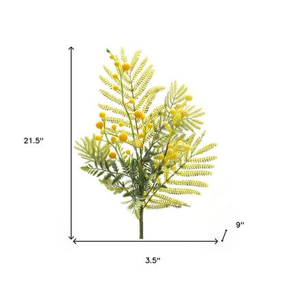 Set of Six 4" Green Artificial
