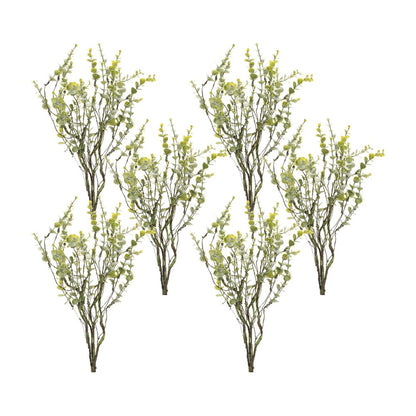 Set of six 18" Green Boxwood Artificial Plant in a No