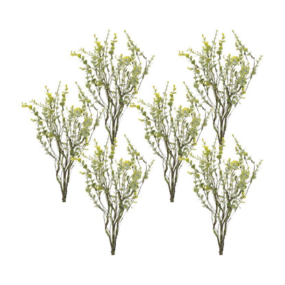 Set of six 18" Green Boxwood Artificial Plant in a No