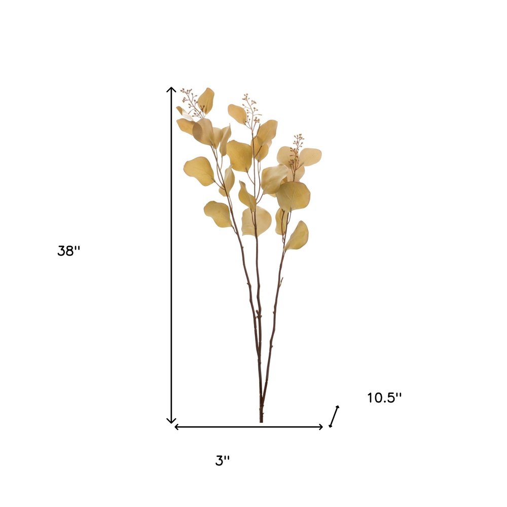 Set of Two 3" Brown Artificial Eucalyptus