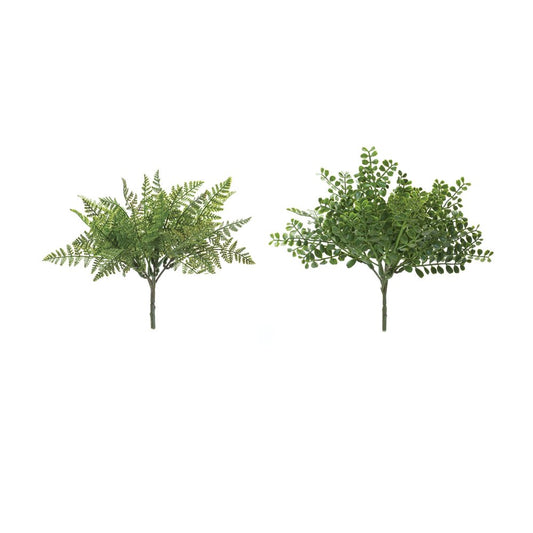 12 9" Green Fern Artificial Plant in a No