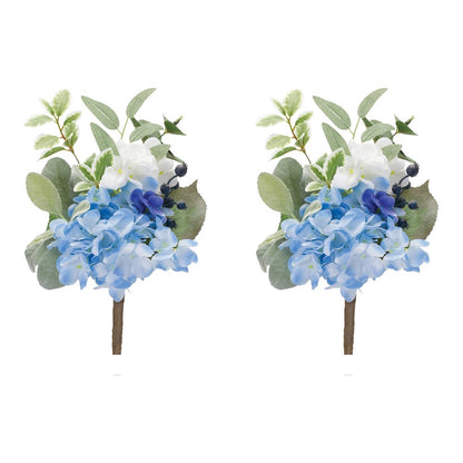 Set of Two 5" Blue Artificial
