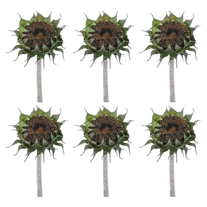 Set of Six 4" Black Artificial