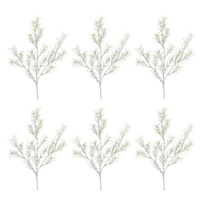 Set of Six 3" Green Artificial