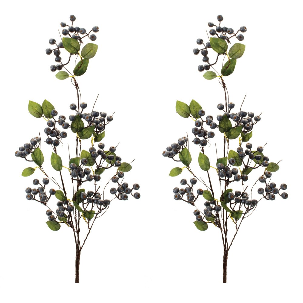 Set of Two 3" Blue Artificial