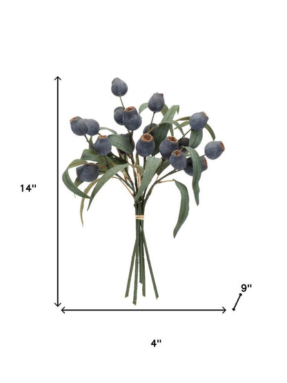Set of two 14" Blue Artificial Plant in a No
