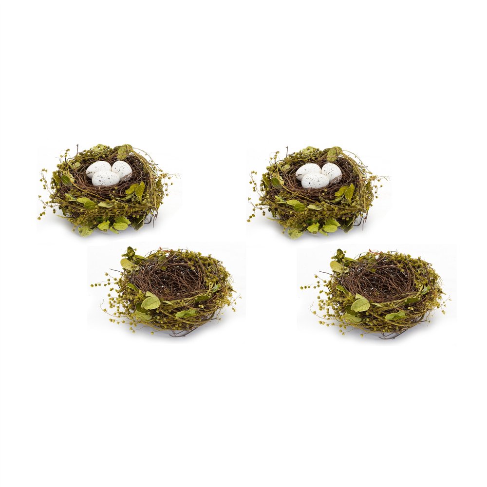 Set of Four 7" Green Artificial
