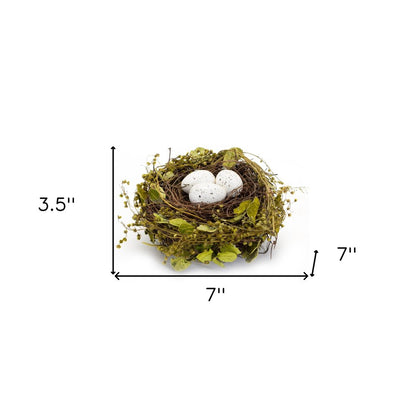 Set of Four 7" Green Artificial