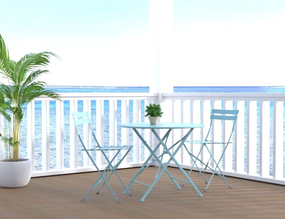 Set of Two Aqua Blue Aluminum Outdoor Folding Dining Chairs