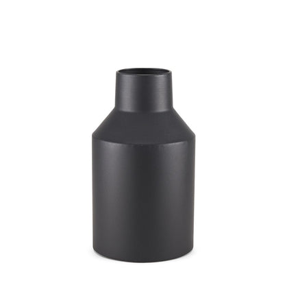 11" Black Tulip Metal Table Vase