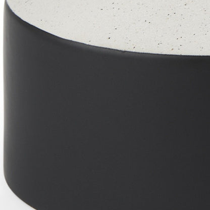 12" Black And White Ombre Ceramic Jug Vase