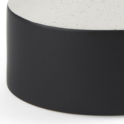 12" Black And White Ombre Ceramic Jug Vase
