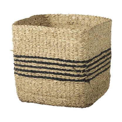 Set of Three Gray Nesting Water Hyacinth Basket