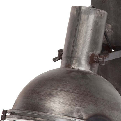 12" Gray Metal Corner Wall Light