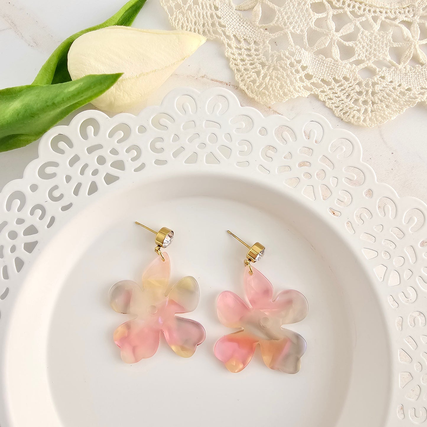 Petunia Earrings - Spring Spritz