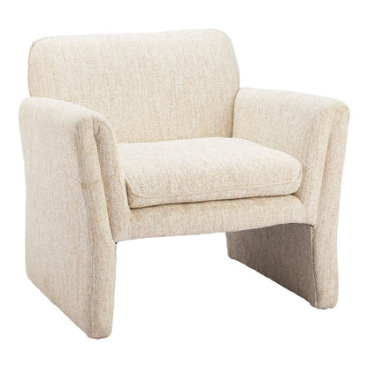 33" Beige Upholstered Arm Chair