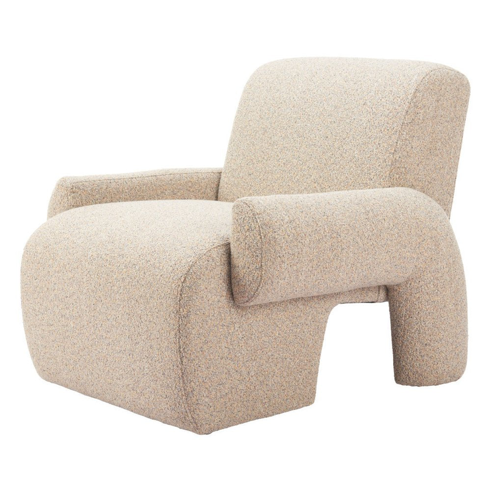 32" Beige Upholstered Arm Chair