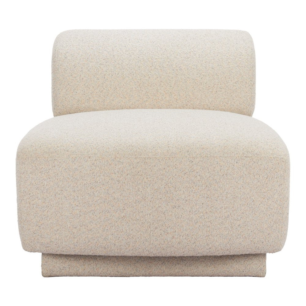 34" Beige Upholstered Side Chair