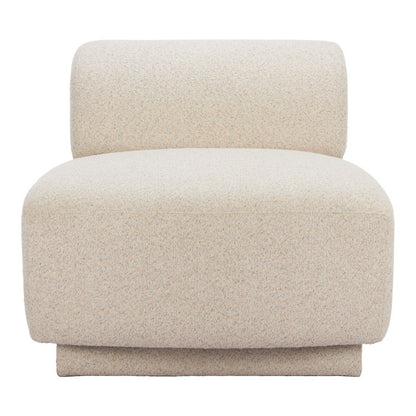 34" Beige Upholstered Side Chair