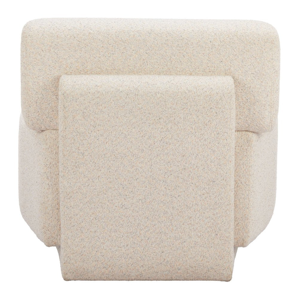 34" Beige Upholstered Side Chair