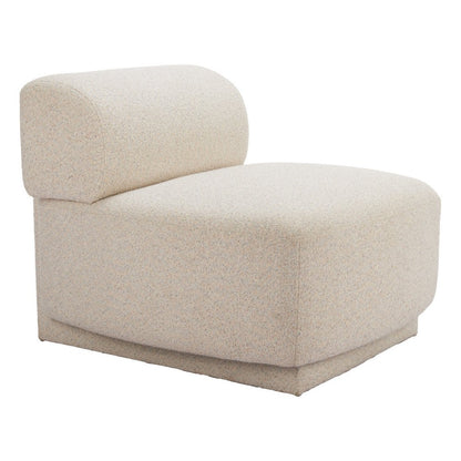34" Beige Upholstered Side Chair