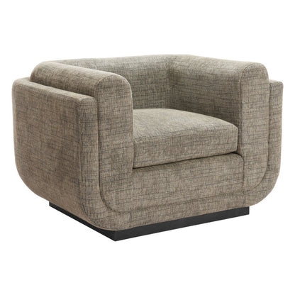 41" Green and Black Upholstered Arm Chair