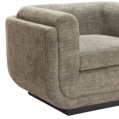 41" Green and Black Upholstered Arm Chair