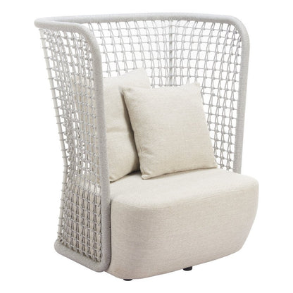 37" Beige and Black Fabric Side Chair
