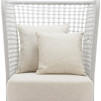 37" Beige and Black Fabric Side Chair