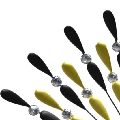 27" Gold And Black Metal Silent Analog Starburst Wall Clock