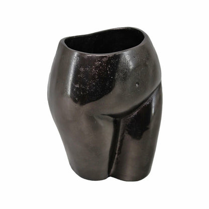 14" Gold Cast Aluminum Female Form Table Vase